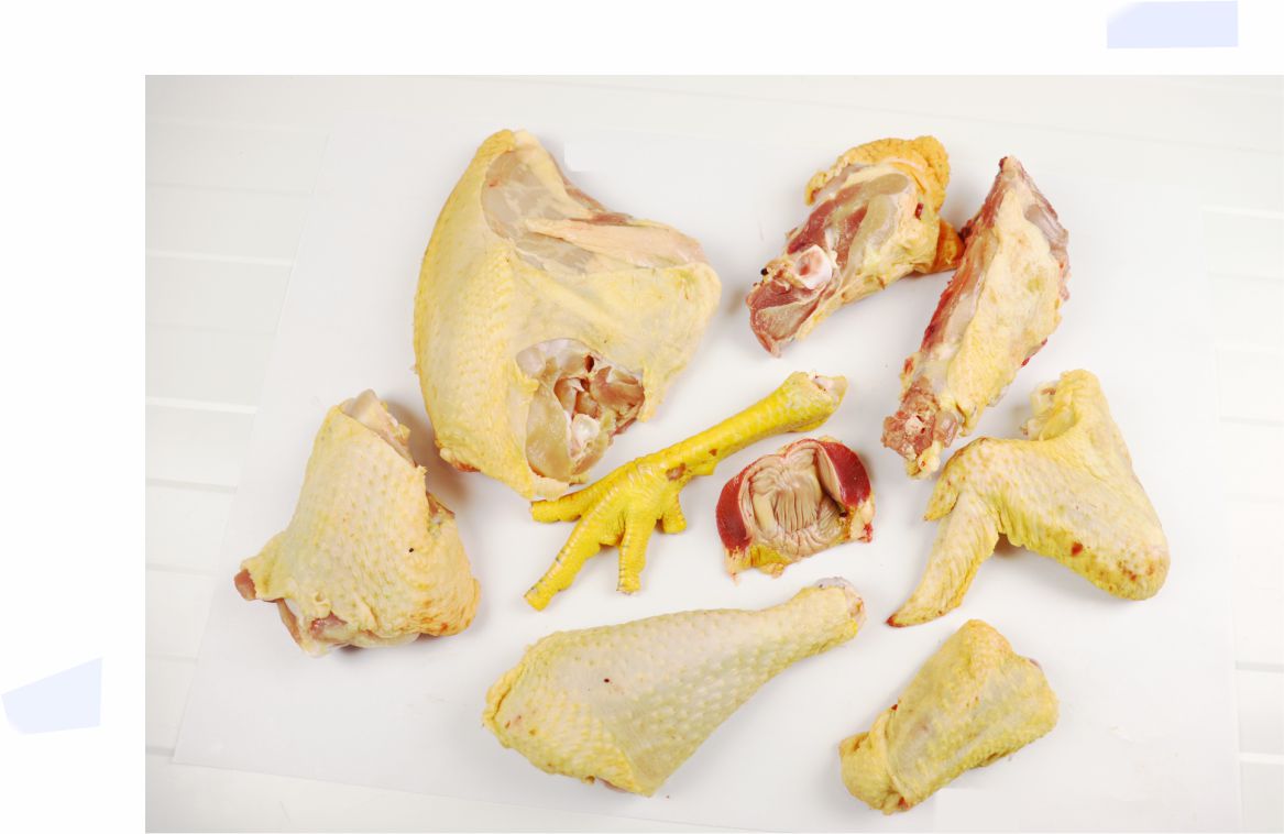 Medio pollo troceado de granja Medio pollo troceado de granja